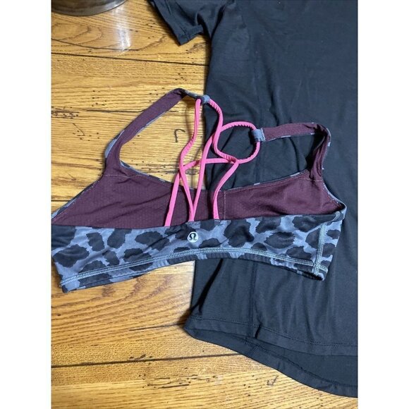 ZYIA Active Soft Tee Black Stretch L + Lululemon Bra - Picture 3 of 10